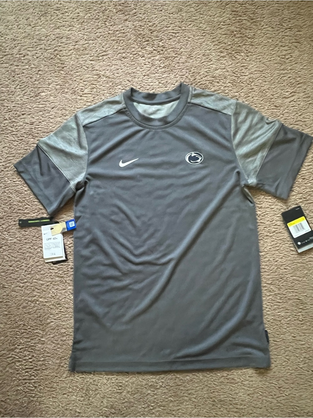 Nike Men’s Gray Two-Tone Penn State Performance Tee. Brand new with tags
